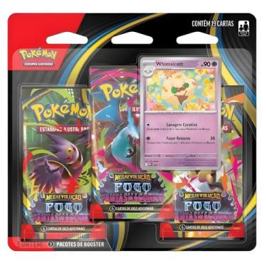 Imagem de Blister Triplo Fogo Fantasmagórico Whimsicott Pokémon - Copag