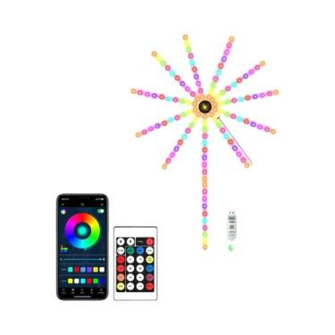 Imagem de Fitas LED RGB De Fogos De Artifício 5V USB Com Controle Remoto Bluetoo