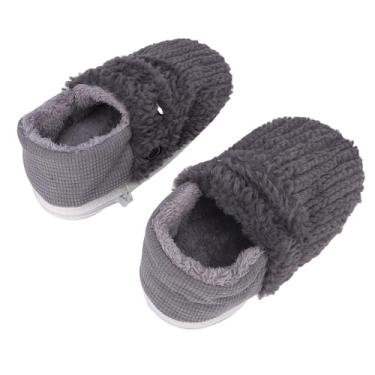 Imagem de SUNGOOYUE Chinelos Aquecidos Sapatos Aquecidos por USB Aquecedor de Pés de Inverno de Pelúcia Com 5 Níveis de Temperatura Ajustáveis ​​de 42 ℉ a 149 ℉ Sola à Prova d'água para Mulheres, Homens, Uso Interno e Externo (#11)