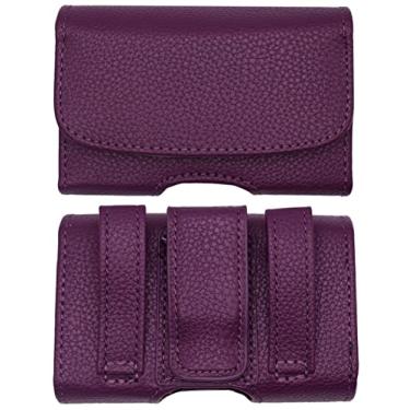Imagem de Bolsa premium de segunda geração com clipe de cinto para bombas de insulina Medtronic MiniMed (todos os modelos) (Horizontal/1-A/ROXO)