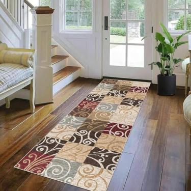 Imagem de HGTRH Corredor Cozinha Lavável Antiderrapante Longo Tapete de Cozinha Tapete de Corredor Tapete Pelo Corredor Sala de Estar Quarto Artigos a Metro Personalizável Cortado à vontade 60 x 140 cm