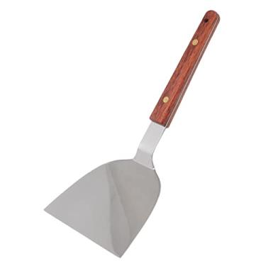Imagem de YOUTHINK Espátula de Churrasco, Virador de Grelha de Aço Inoxidável Com Alça de Madeira, Ideal para Virar Bife, Peixe e Muito Mais para Chefs Domésticos (120MM)