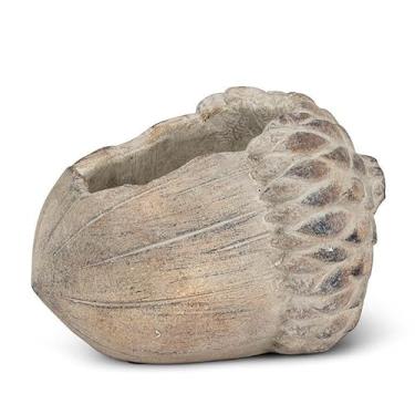 Imagem de Abbott Collection Vaso de bolota, pequeno, 12 cm, cinza, marrom, cimento