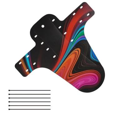 Imagem de Para-lama de bicicleta MTB Mountain Road Bicycle, acessório para ciclismo, peça única (1 unidade).(Northern Lights)