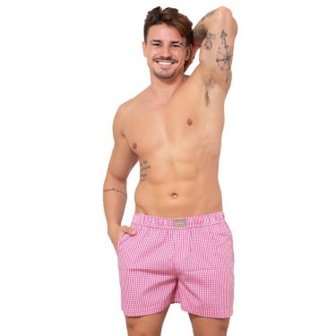 Imagem de Samba Canção Xadrez Rosa - JWilas Underwear