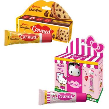 Imagem de Carmed Bauducco Chocotone 10g E Hello Kitty 10g Prot Labial