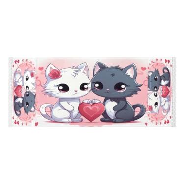 Imagem de Wassud Duas capas de lavadora e secadora de gatos doces, protetor de lavadora com sacos de armazenamento, capa de geladeira à prova de poeira com bolsos para lavanderia doméstica, cozinha, 120 x 55 cm