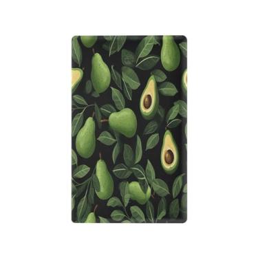 Imagem de Wassud Placa de cobertura de interruptor de luz padrão de abacate, 1 capa de tomada em branco placa de parede decorativa decoração de casa sala de estar quarto