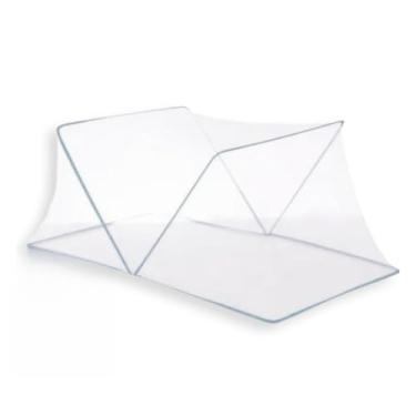 Imagem de Rede Mosquiteira Dobrável para Cama Casal | Proteção Contra Mosquitos e Uso Portátil(Cinza)