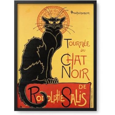 Imagem de Luminária Quadro Chat Noir – LED Decorativa, Iluminação Suave, Decoração para Sala, Quarto ou Escritório, Quadro Iluminado Estilo Vintage