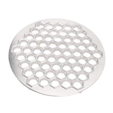 Imagem de Qudinip Máquina de fazer bolinhos russos, 61 furos de liga de alumínio Pelmeni, pode ser lavada na lava-louças, com superfície lisa para casa, cozinha, restaurante