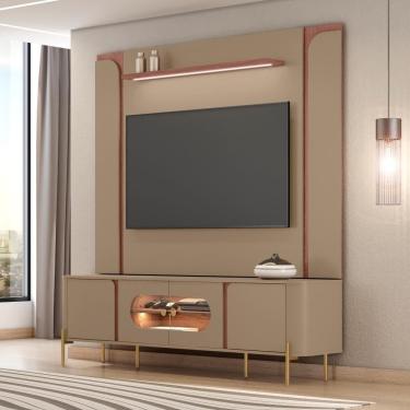 Imagem de Kit Painel Maresias e Rack Juquehy c/ Iluminação LED TV 75”