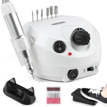 Imagem de Lixadeira de Unha, Mini Lixa de Unha Eletrica, Lixa Eletrica para Unhas, Lixadeira Motor Elétrica Unha Profissional, com Pedal para Unhas Nail Drill Profissional, Bivolt 110 V - 220 V