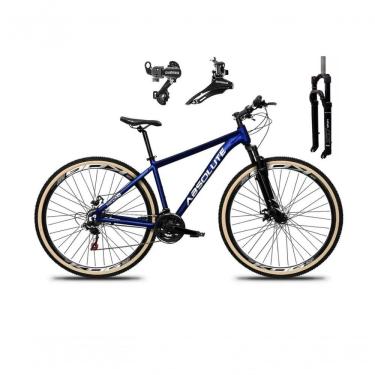 Imagem de Bicicleta Aro 29 Absolute Nero 5 Câmbios Shimano 24v Alumínio Garfo Com Trava Mountain Bike Azul Tam: 15