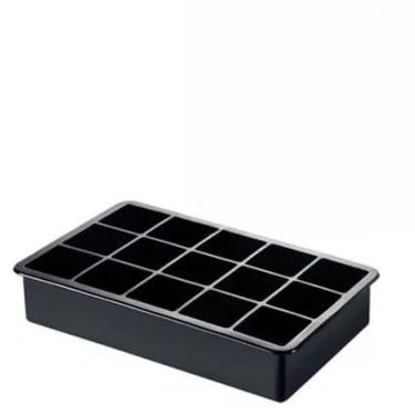 Imagem de KIT 3 Forma de Gelo Premium, 15 Cubos Grandes, Silicone Flexível e Resistente, Preta, para Whisky e Drinks, Bandeja Multiuso (3)