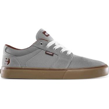 Imagem de Etnies Tênis de skate Barge LS – Design discreto, estrutura durável, conforto acolchoado, aderência superior e tênis versátil para patinação, BMX e uso urbano diário, Cinza/goma/vermelho, 38