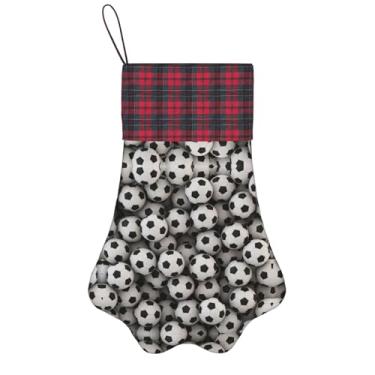 Imagem de Meias de Natal com estampa de mar de futebol, animais de estimação, decoração de Natal, cães, gatos, árvores, doces, presente, conveniente