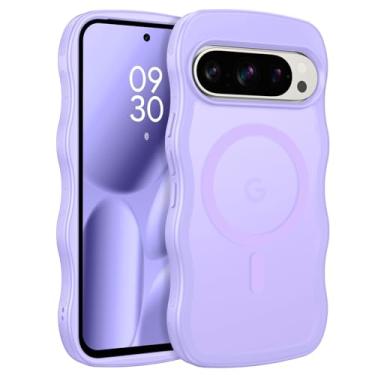 Imagem de BENTOBEN Capa magnética para Google Pixel 10 Pro XL fofa, ondulada ondulada Pixel 10ProXL [compatível com MagSafe] Capa antiderrapante fosca fina para mulheres meninas meninos para Google 10ProXL 6,8