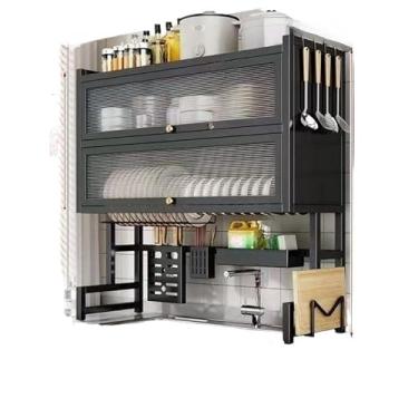 Imagem de Escorredor De Louça Suspenso Organizador Louça(E 3 andares 2 portas 85cm)