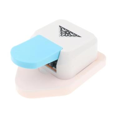 Imagem de Esquirla Perfurador de cantos para artesanato, furador de papel para scrapbooking, molde triangular para projetos de artesanato e confecção de cartões, Flor Triangular