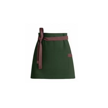 Imagem de Avental de Cintura Verde Escuro Marrom Cafeteria Bar Unissex