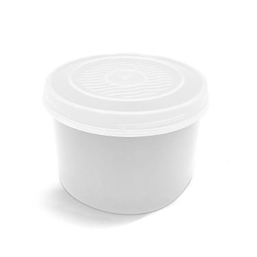 Imagem de Pote Com Tampa Rosca Redondo 400 Ml Plasvale Branco