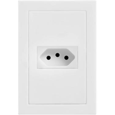 Imagem de 1 Tomada Universal 2p+t 10a Com Placa 4x2 Branca - Ek-30000-25 - Ekron