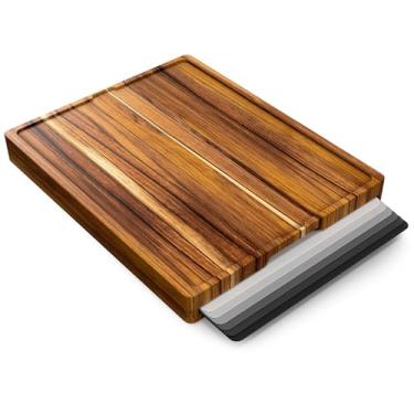 Imagem de Tábua de cortar, tábua de cortar madeira, tábua de charcutaria, dupla face, tábua de servir, cozinha, essencial, casa, aquecimento, anfitriã, presente bandeja de servir para Natal, casamento