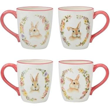 Imagem de Certified International Caneca de jardim de Páscoa, 590 ml, cozinha, acessórios de cozinha, conjunto de 4