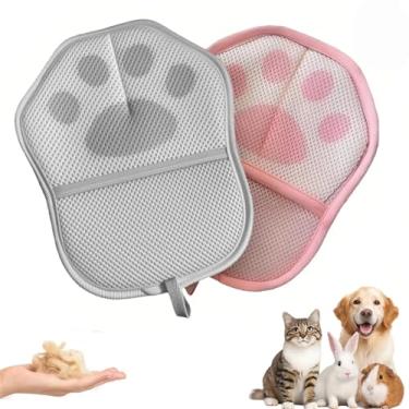 Imagem de GIYOXIMA Luvas eletrostáticas para remoção de pelos de animais de estimação (2 peças), ferramenta reutilizável para cães e gatos, remova suavemente a pele de animais de estimação, tapete, roupas