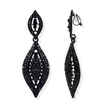 Imagem de Brincos de pressão para mulheres, brincos de casamento de cristal de strass, brincos não perfurados, joias de festa, formatura, acessórios para mulheres, roupas, presentes de aniversário para ela