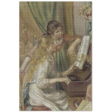Imagem de Auguste Renoir Piano Pintura Quebra-cabeça Adulto 500 Peças Jogo de Brinquedo Arte Prime Puzzles Amigos Família Jogos Presentes, 50 x 35 centímetros
