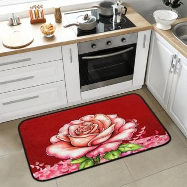 Imagem de Tapete de cozinha antiderrapante lavável tapete de cozinha macio absorvente tapetes de boas-vindas para interior, entrada, piso, pia, banheiro, lavanderia, decoração de festival de casa