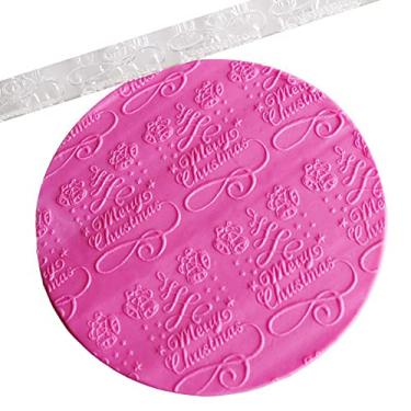 Imagem de GLOGLOW Rolo de Massa de Acrílico Com 28 Padrões, Material Compatível Com FDA, Aderência Confortável, 16 X 1 Cm, Leve para Produtos de Panificação de Massa e Pastelaria (51031 Natal)
