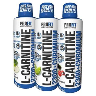 Imagem de Combo 3 L-Carnitine 2300 Chromium 480ml- L Cartinina- Profit Sabor:Limão
