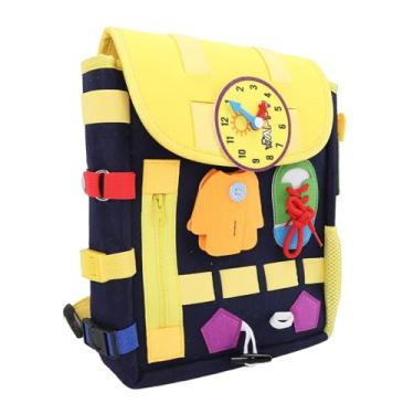 Imagem de Yinhing Mochila Infantil Com Fivelas, Atividade Educacional de Feltro, Mochila Sensorial para Crianças, Bolsa de Armazenamento de Grande Capacidade para Brinquedos, Livros e Material Escolar, Ideal