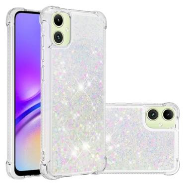 Imagem de Dinglijia Capa fina para Samsung Galaxy A07, capa para Galaxy A06, capa de silicone de areia movediça líquida brilhante para meninas, capa de proteção antiqueda de quatro cantos para Samsung Galaxy