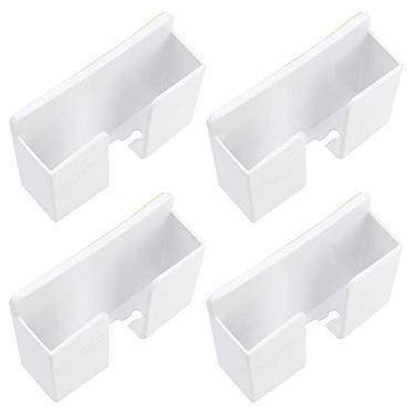 Imagem de Generic Prateleira de Armazenamento Montada na Parede Suporte de Base de Carregamento ABS Resistente para Quarto, Cozinha, Escritório, 4 Unidades (Listra Horizontal)