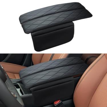 Imagem de INTGET Capa de console central para acessórios Mazda CX5 2026/CX50 CX-50 2023 2024 2025 2026 interior de carro apoio de braço apoio de braço protetor de almofada de tampa (2023+, pontos pretos com