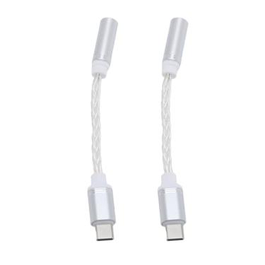 Imagem de Jiawu Adaptador de Fone de Ouvido USB C para 3,5 Mm Saída de Som de Alta Resolução para S24 S23 S22, Cabo para Entusiastas de Música e Jogadores, Cobre Banhado a Prata