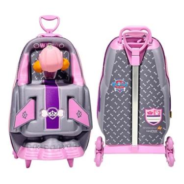 Imagem de MAXTOY Mochila de Carrinho Patrulha Canina Skye Nave 3D, Rosa, 6 Rodas, Mochila Escolar, 40x50x30 Centímetros, 3 Kg
