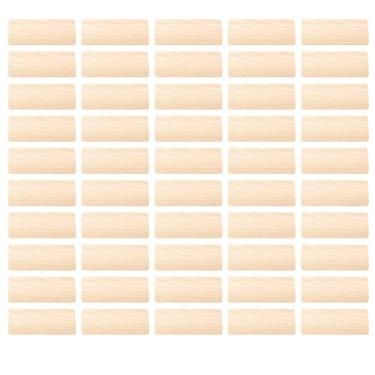 Imagem de Cocoarm 50pcs Madeira Pendal 10x50mm Inserção De Madeira De Faia Sólida Pendal De Passador Rolha De Pin Pode Ser Usado para Emenda Móveis, Armário e Engenharia Quadro