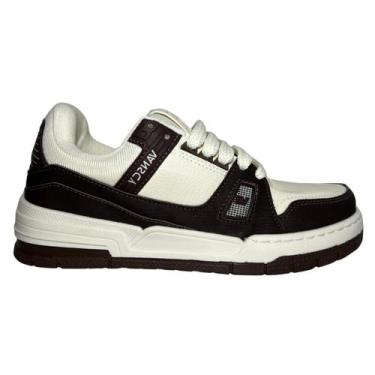 Imagem de Tênis vanscy skate masculino v3855, Cafe off white, 41
