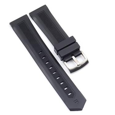 Imagem de MURVE Pulseira masculina preta 20mm 22mm pulseira de relógio de borracha de silicone cinto para TAG CARRER Strap para Heuer Buckle DRIVE TIMER pulseiras de relógio (cor: preto, tamanho: 20mm)