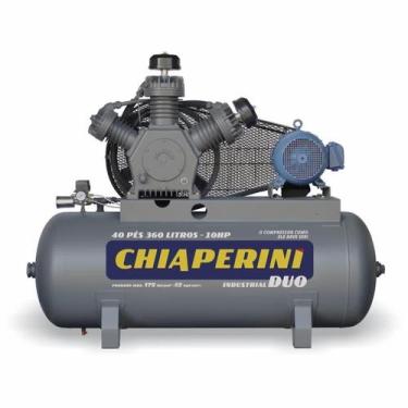 Imagem de Compressor de Ar Tri Fechado Contínuo 10HP 425L Chiaperini