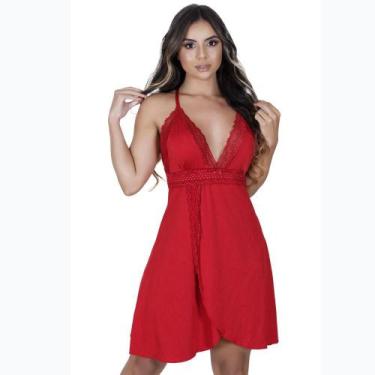Imagem de Camisola Curta Vellfer VF - 42 Transpassada, P, Rubi