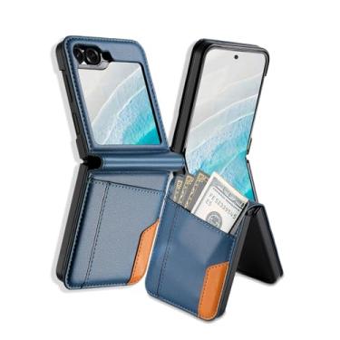 Imagem de Asuwish Capa de telefone para Samsung Galaxy Z Flip 5 5G 2023 capa carteira com suporte para cartão de crédito suporte bloqueio RFID Slim Rugged Mobile Flip Cell Accessories ZFlip5 Z5 G Flip5 ZFlip 5Z
