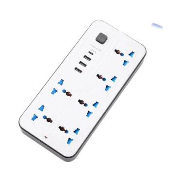 Imagem de Extensão De Energia Tipo C USB 2M Com Tomada Universal AC (Plugue EU, 