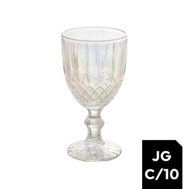 Imagem de Jogo 10 Taças Vidro Greek Rainbow Gourmet Fruta Cor 345ml