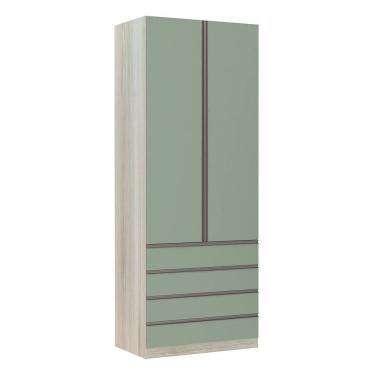 Imagem de Guarda Roupa 2 Portas 4 Gavetas 90Cm Prime Plus Luciane Móveis